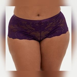 Torrid Dark Purple Lace Cheeky Panty